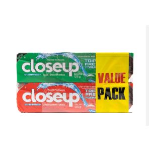 Toothpaste Deep Action Menthol and Red Hot - 125g Value Pack